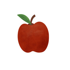 red apple with leaf
