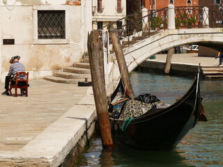 Fototapeta na wymiar Venedig, Gondel