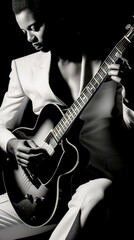 Obraz premium Illustration of the Independent Jazz of the 80s Music Emotion Generative AI Digital Art Wallpaper Background Journal Cover