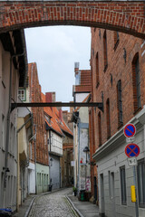 Schöne historische Gasse in Lübeck