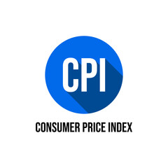 Consumer Price Index Economy Business Money Icon Label Design Vector