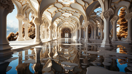 Fototapeta premium interior of a mosque.generative ai