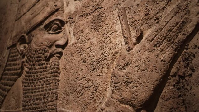 Relief Depicting Nabu, the Ancient Mesopotamian God of Scribes and Wisdom