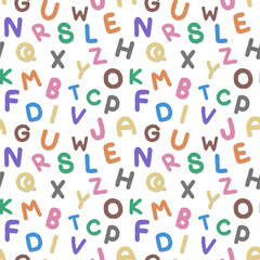 Cute chalk paint alphabet 