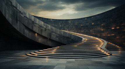 Spiraling steps. Generative Ai