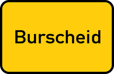 City sign of Burscheid - Ortsschild von Burscheid