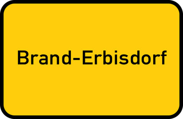 City sign of Brand-Erbisdorf - Ortsschild von Brand-Erbisdorf