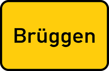 City sign of Brüggen - Ortsschild von Brüggen