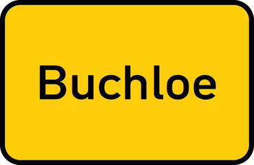 City sign of Buchloe - Ortsschild von Buchloe