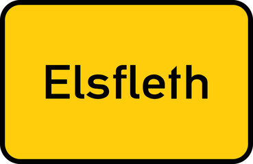 City sign of Elsfleth - Ortsschild von Elsfleth