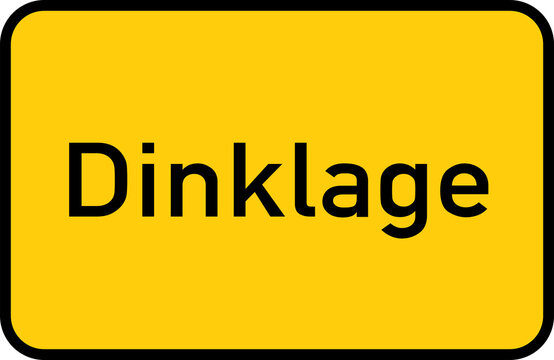 City sign of Dinklage - Ortsschild von Dinklage