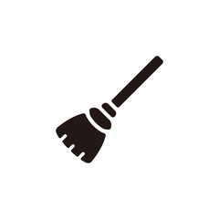 Broom icon.Flat silhouette version.