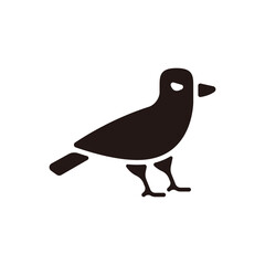 Crow icon.Flat silhouette version.