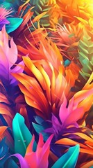 Vibrant Summer Themed 3D Abstract Background