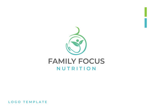 Health nutrition vector logo design