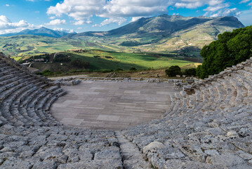 The Greek theater of Segesta, Sicily, Italy