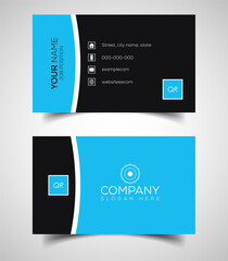 Double-sided creative and modern business card template. Vector illustration