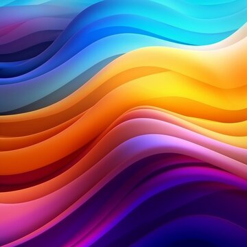 Vibrant Summer Themed 3D Abstract Background