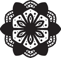 Simple Mandala Shape for Coloring, Vector Mandala, Floral, Flower, Oriental, Book Page, Outline