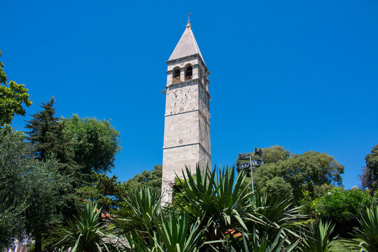 The bell tower and the Chapel of Holy Arnir in Split (Zvonik i kapelica sv. Arnir) in the state of Split-Dalmatien Croatia