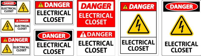 Danger Sign, Electrical Closet Sign