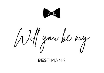 Will you be my Best man, Groomsman invitation card - 628853047