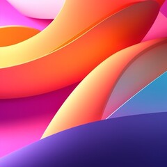 Vibrant Summer Themed 3D Abstract Background