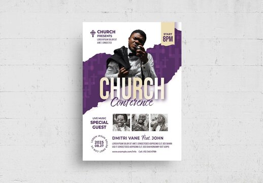 Church Conference Christian Event Flyer Poster Layout