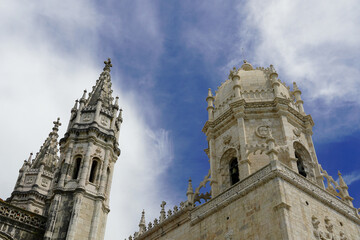 Fototapeta na wymiar Detail of hieronymus Monastery in Belem Lisboa . High quality photo