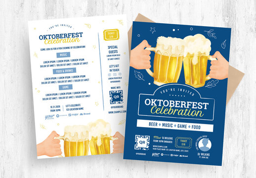 Oktoberfest Beer Flyer Menu Layout