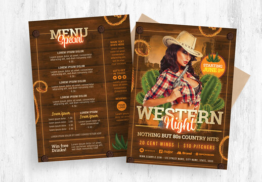 Country & Western Flyer Poster Layout