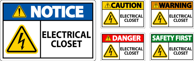 Danger Sign, Electrical Closet Sign