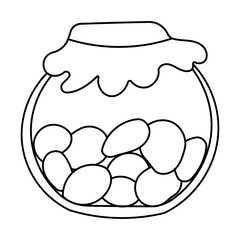 canned jar vegetables line doodle icon element