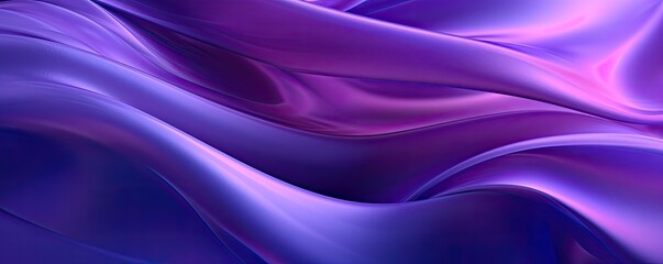 Fototapeta premium Abstract Background with 3D Wave Bright Purple fabric. Generative AI