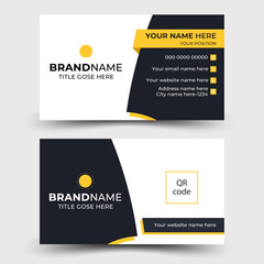 Fototapeta premium Modern stylish business card vector design. Corporate Identity Card Set Print Template 