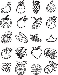Captivating Artwork Showcasing Fruit in a Multitude of Shapes, Colors, and Black & White Renderings

