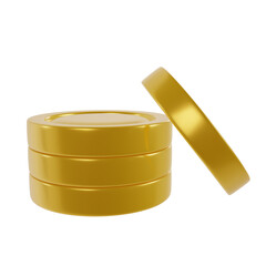 Coin business 3d icon render.