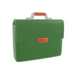 Briefcase business 3d icon render.