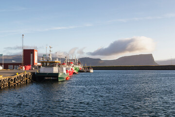 ships in the harbour of Patreksfjörður, Iceland