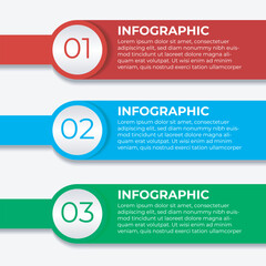 3 Steps Business Vector Infographics Template. Business concept with 3 steps or options, can be used for business workflow layout, diagram, annual report, web design.