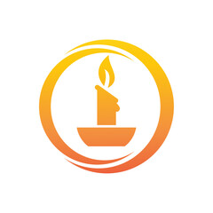 Candle logo design 