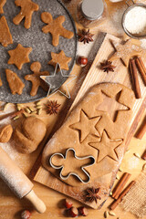 baking christmas cookies- traditional christmas gingerbread cookies