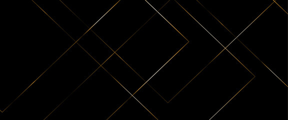Black and gold background set with abstract golden lines decoration, vector illustration of geometric background for presentation design with realistic line wave geometric shape background.