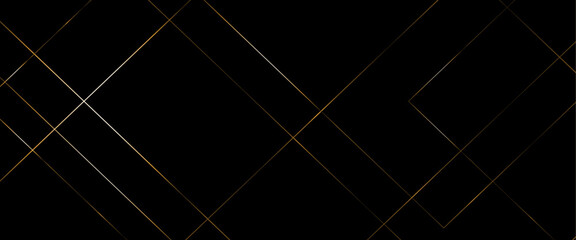 Black and gold background set with abstract golden lines decoration, vector illustration of geometric background for presentation design with realistic line wave geometric shape background.