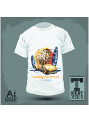 Car t shirt design concept,