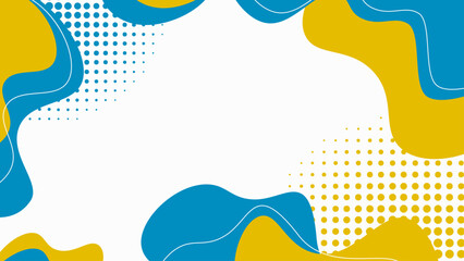Naklejka premium Abstract yellow blue halftone texture background