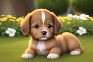 puppy with flower
Generative AI