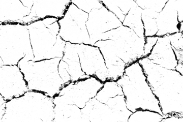 The ground cracks, fissure isolated on transparent background, png file format.