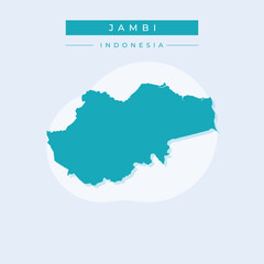 Vector illustration vector of Jambi map Indonesia