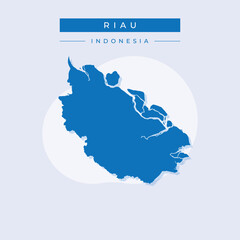 Vector illustration vector of Riau map Indonesia